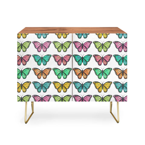 Avenie Butterfly Collection Colorful Credenza
