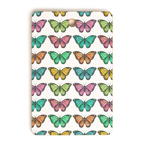 Avenie Butterfly Collection Colorful Cutting Board Rectangle