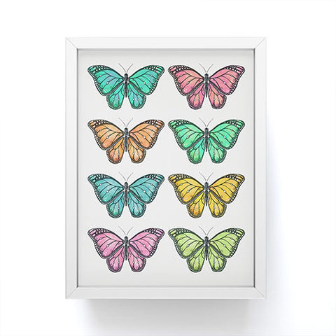 Avenie Butterfly Collection Colorful Framed Mini Art Print