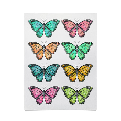 Avenie Butterfly Collection Colorful Poster