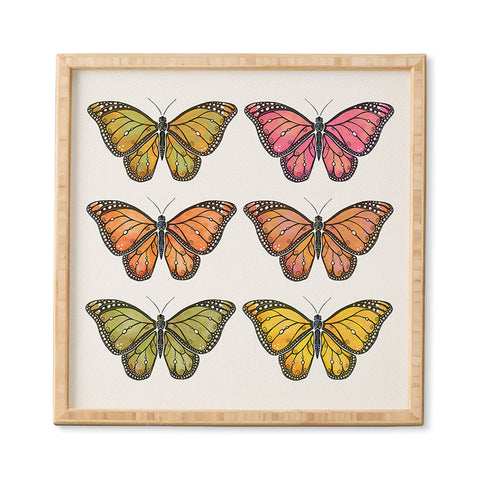 Avenie Butterfly Collection Fall Hues Framed Wall Art