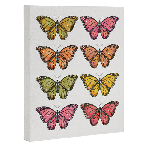 Avenie Butterfly Collection Fall Hues Art Canvas