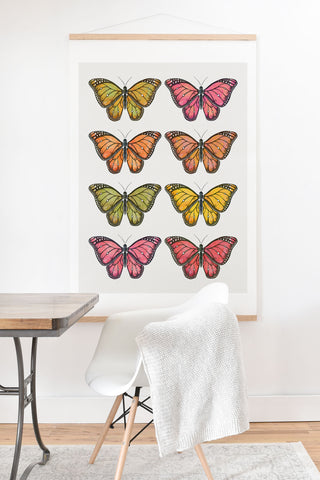 Avenie Butterfly Collection Fall Hues Art Print And Hanger