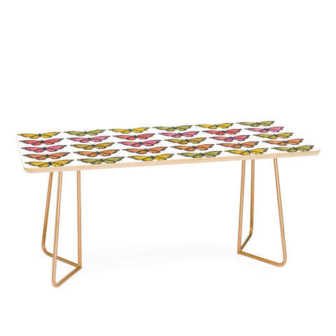 Avenie Butterfly Collection Fall Hues Coffee Table