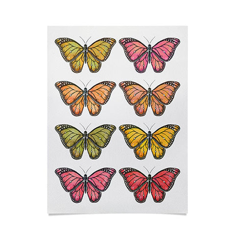 Avenie Butterfly Collection Fall Hues Poster