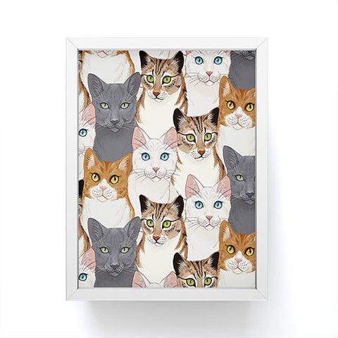 Avenie Cat Portraits Framed Mini Art Print