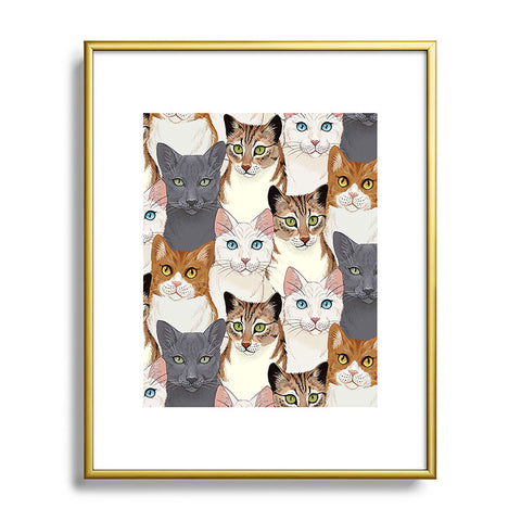 Avenie Cat Portraits Metal Framed Art Print