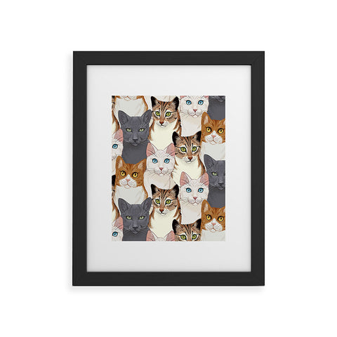 Avenie Cat Portraits Framed Art Print