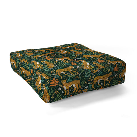 Avenie Cheetah Spring Collection II Floor Pillow Square