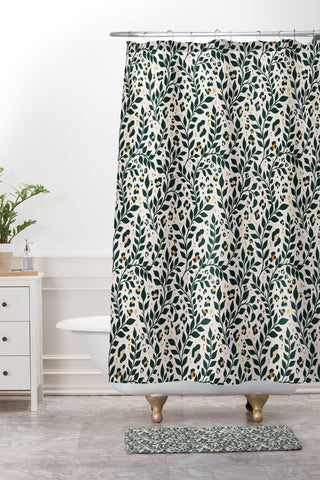 Avenie Cheetah Spring Collection V Shower Curtain And Mat