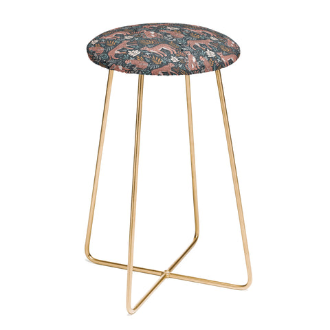 Avenie Cheetah Winter Collection I Counter Stool