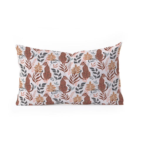 Avenie Cheetah Winter Collection Oblong Throw Pillow