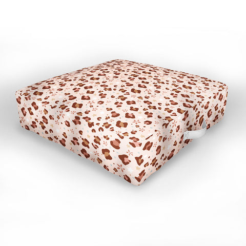 Avenie Cheetah Winter Collection VII Outdoor Floor Cushion