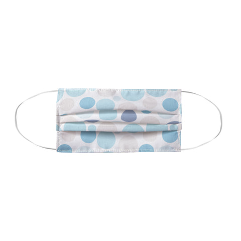 Avenie Circle Pattern Blue and Grey Face Mask
