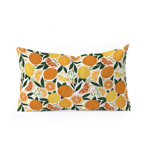 Avenie Citrus Fruits Oblong Throw Pillow