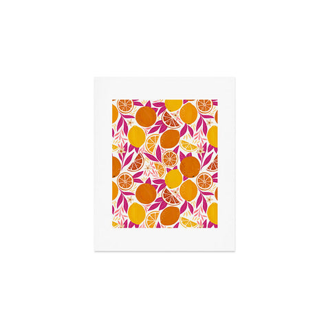 Avenie Citrus Fruits Pink Lemonade Art Print