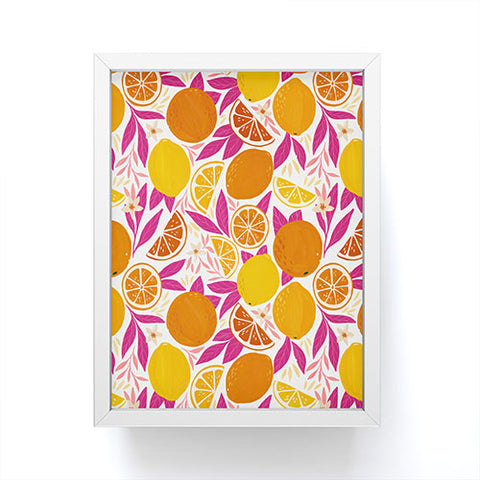 Avenie Citrus Fruits Pink Lemonade Framed Mini Art Print