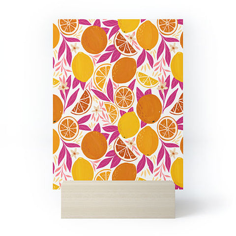 Avenie Citrus Fruits Pink Lemonade Mini Art Print