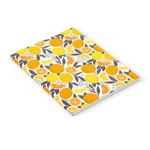Avenie Citrus Fruits Yellow and Grey Notebook