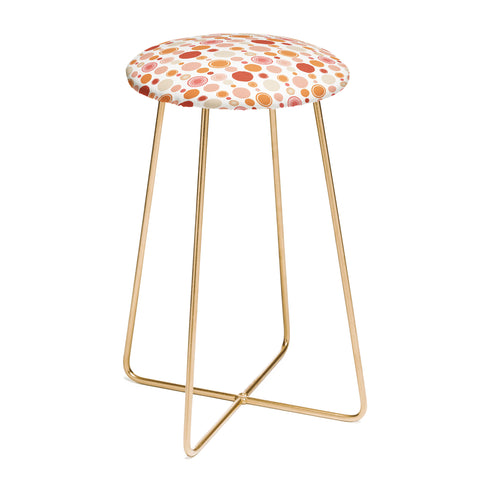 Avenie Concentric Circle Pattern Counter Stool