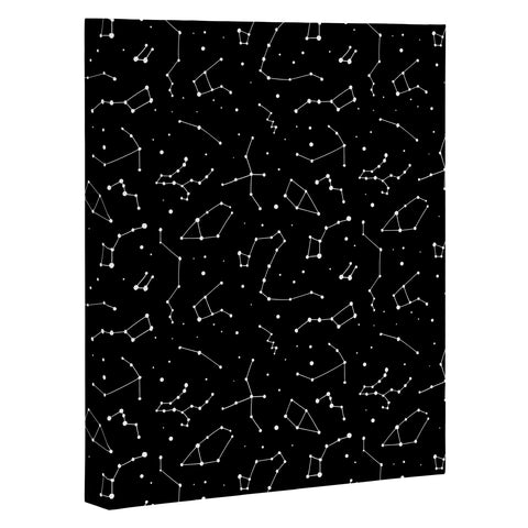 Avenie Constellations Black and White Art Canvas