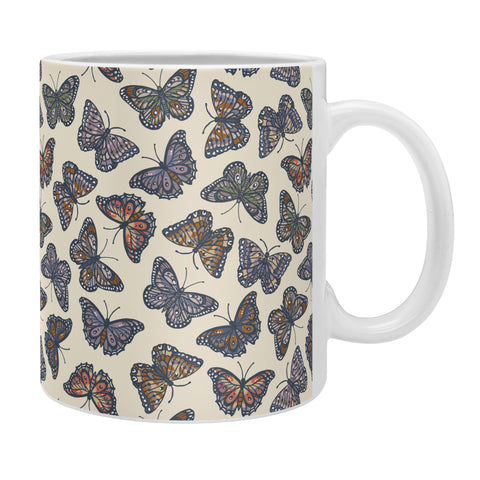 Avenie Countryside Butterflies Blue Coffee Mug