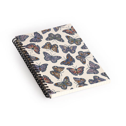 Avenie Countryside Butterflies Blue Spiral Notebook