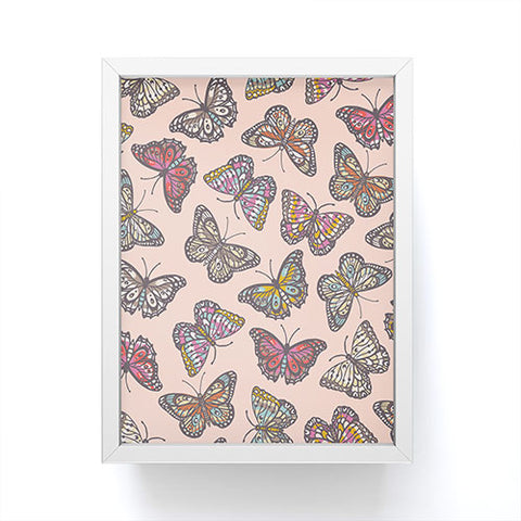 Avenie Countryside Butterflies Pink Framed Mini Art Print