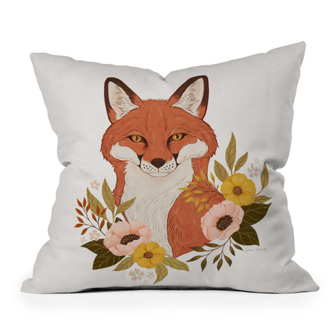 Avenie Countryside Garden Fox Throw Pillow