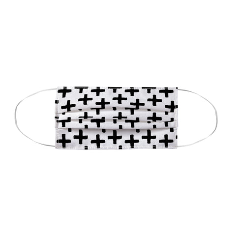Avenie Cross Pattern Black and White Face Mask