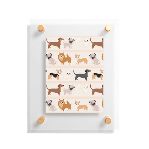 Avenie Dogs n a Row Pattern Floating Acrylic Print