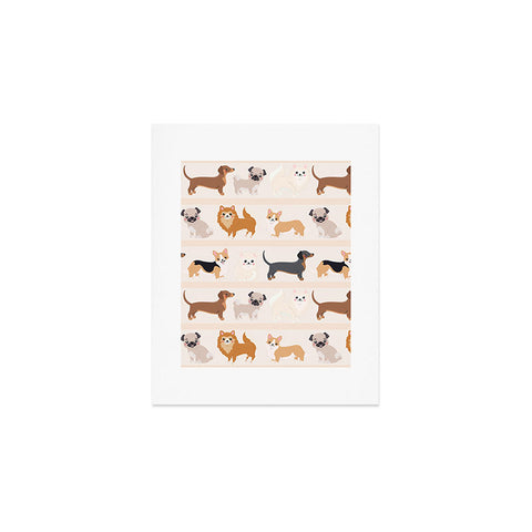 Avenie Dogs n a Row Pattern Art Print