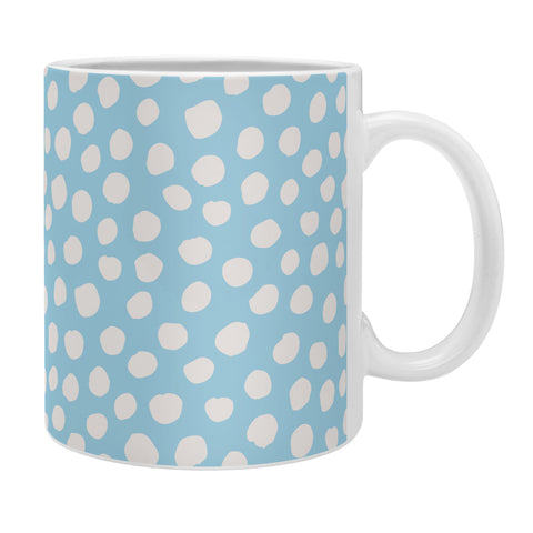 Avenie Dots Pattern Blue Coffee Mug