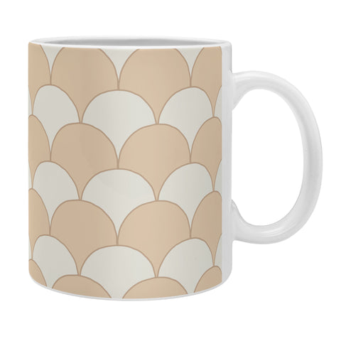Avenie Fan Pattern Neutral Coffee Mug