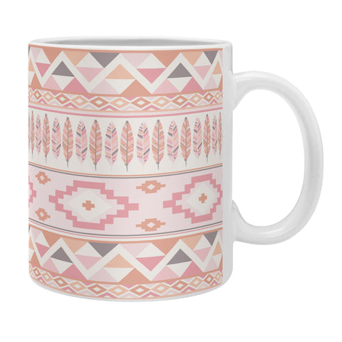 Avenie Feather Aztec Pink Coffee Mug