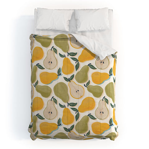 Avenie Fruit Salad Collection Pears I Comforter