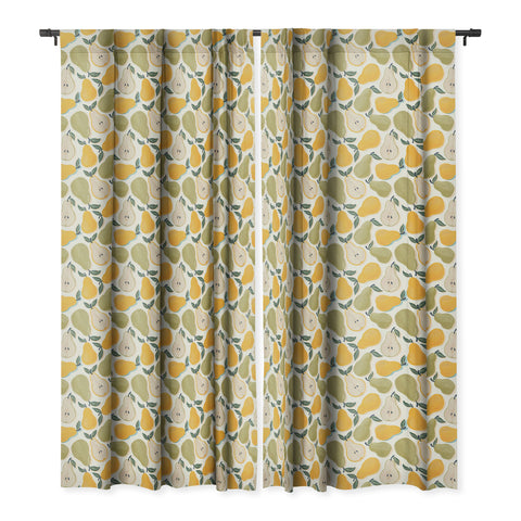 Avenie Fruit Salad Collection Pears I Blackout Window Curtain