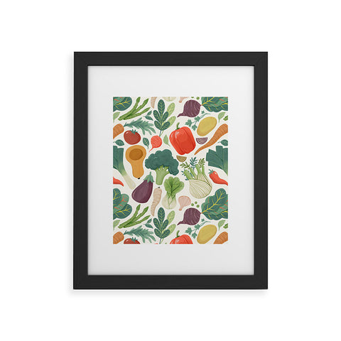 Avenie Fruit Salad Collection Veggies Framed Art Print