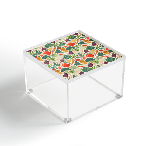 Avenie Fruit Salad Gingham Vegetables Acrylic Box