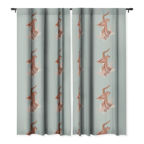 Avenie Gazelle Winter Collection Blackout Window Curtain