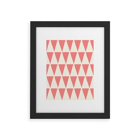 Avenie Geometric Triangle Pattern II Framed Art Print