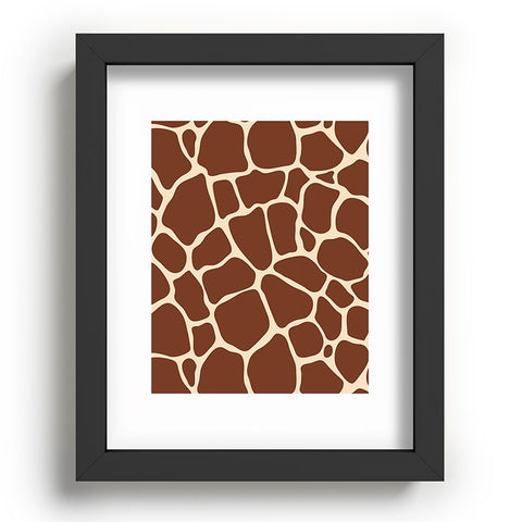 Avenie Giraffe Print Recessed Framing Rectangle