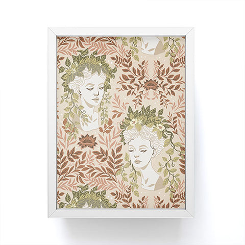 Avenie Goddess Head Planters Pastel Framed Mini Art Print