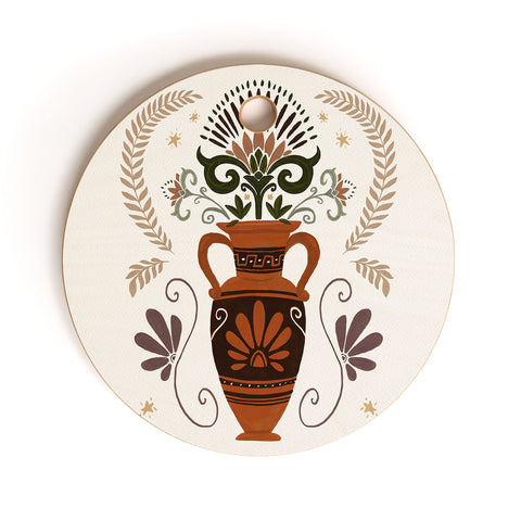 Avenie Greek Vase Cutting Board Round