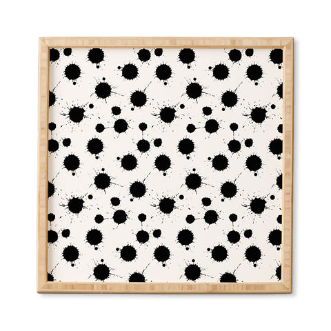 Avenie Ink Blotches Black and White Framed Wall Art