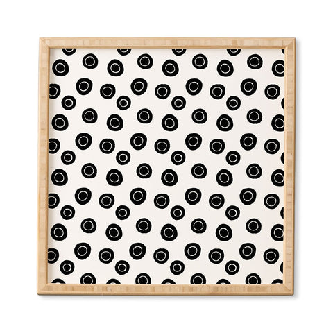 Avenie Ink Circles Black and White Framed Wall Art