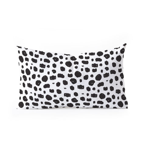 Avenie Ink Dots Oblong Throw Pillow