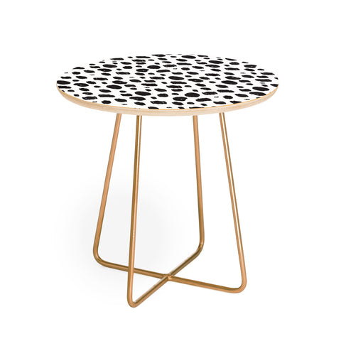 Avenie Ink Dots Round Side Table