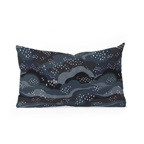 Avenie Land and Sky Night Time Oblong Throw Pillow