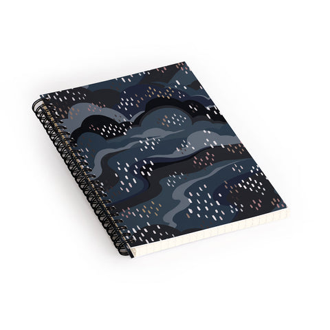 Avenie Land and Sky Night Time Spiral Notebook